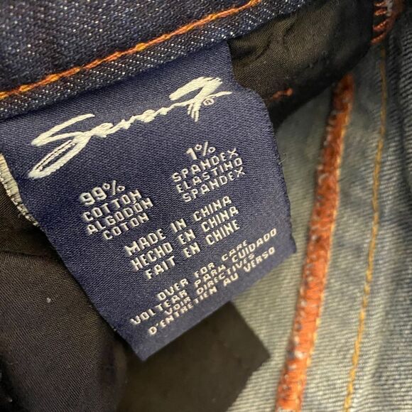 Seven7 Straight Dark Wash Jeans Size 36x30 Great Condition! - Picture 4 of 7